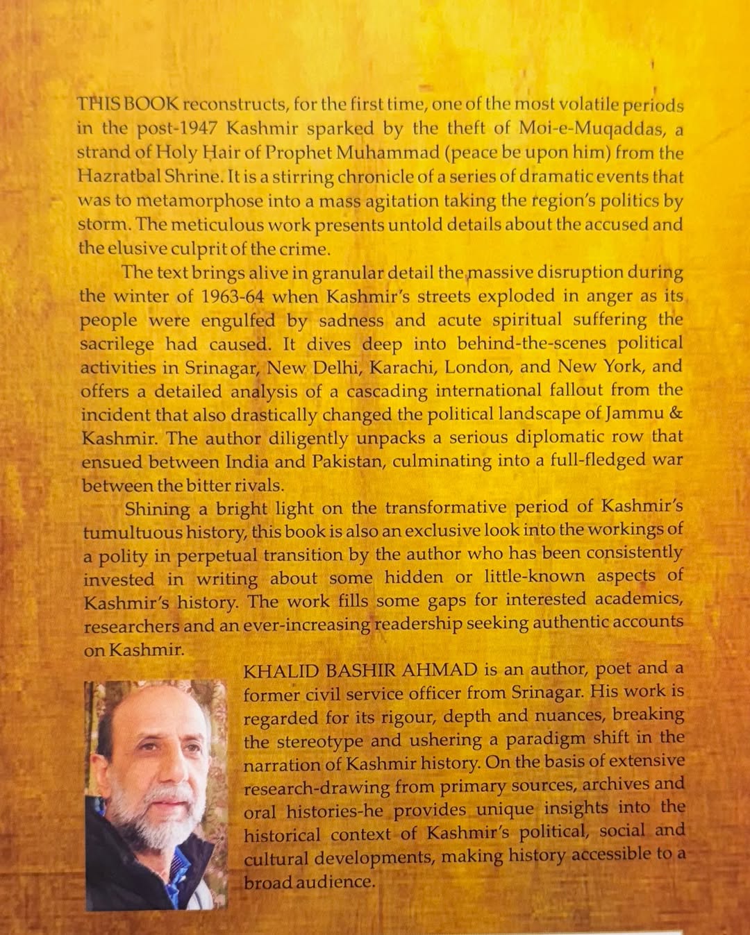 Book Review Khalid Bashir Chronicles 1963 Holy Relic Moi e Muqaddas Theft And Its Fallout in Kashmir