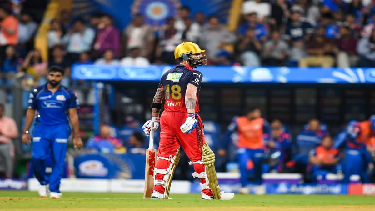 RCB Vs MI Virat Helmet Throw Video