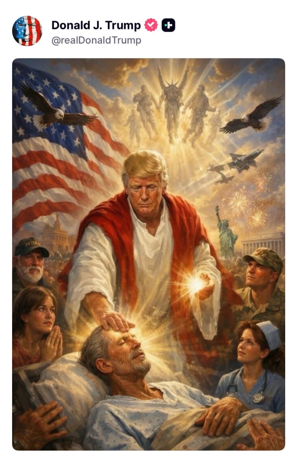 Trump Shares AI Image Depicting Himself As Jesus Christ