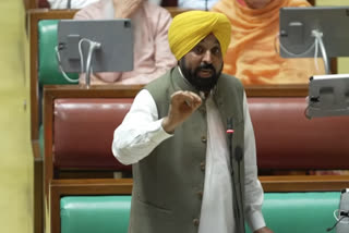 Punjab CM Bhagwant Mann speaking at the special session of Assembly in Chandigarh