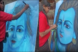 Odisha artist Gayatri Sahu set record in Asia Book of Records With 6-Foot Shiva Painting