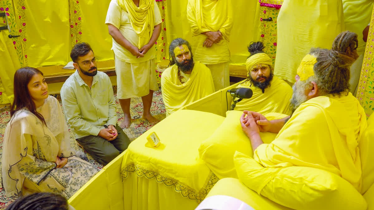 Anushka Sharma, Virat Kohli Seek Blessings From Saint Premanand Maharaj After Test Retirement Power couple Virat Kohli and Anushka Sharma