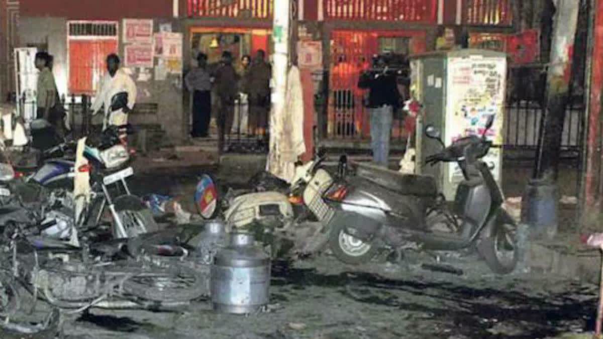 One of the blast sites in Jaipur.