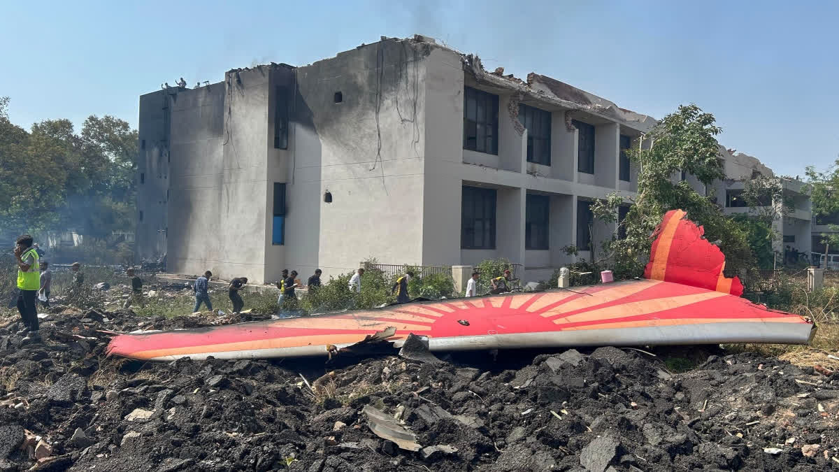 AAIB Launches Investigation Into Air India Flight Crash In Ahmedabad Debris of Air India Flight AI171 seen at the crash site, in Ahmedabad on Thursday, June 12, 2025.