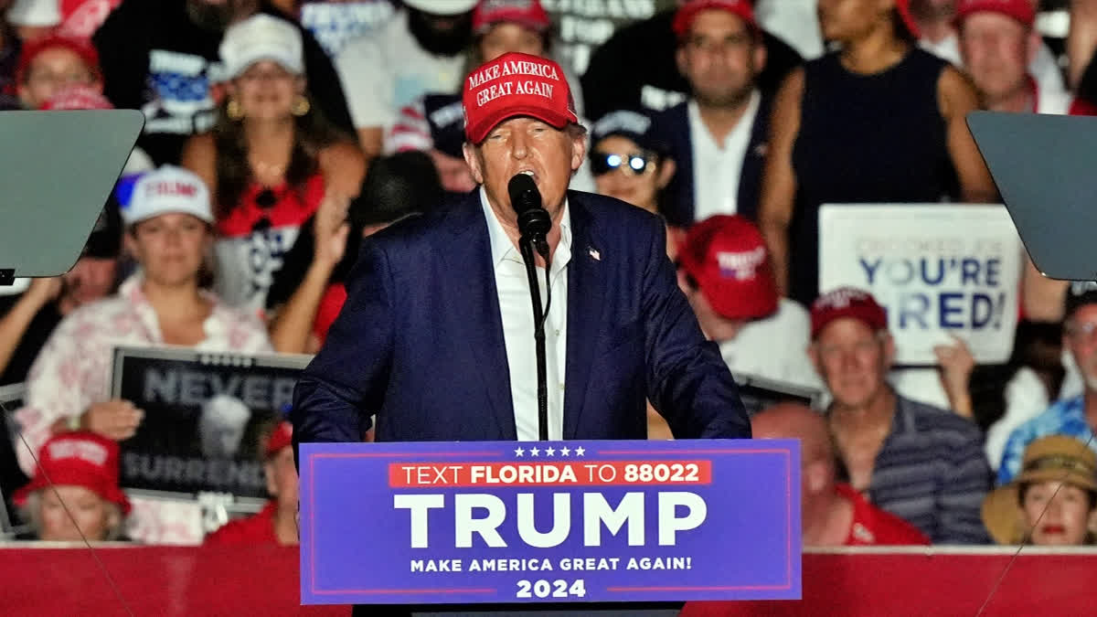 Explained: What Is Project 2025 And How Is It Related To Donald Trump Republican presidential candidate former President Donald Trump speaks at a campaign rally at Trump National Doral Miami, Tuesday, July 9, 2024.
