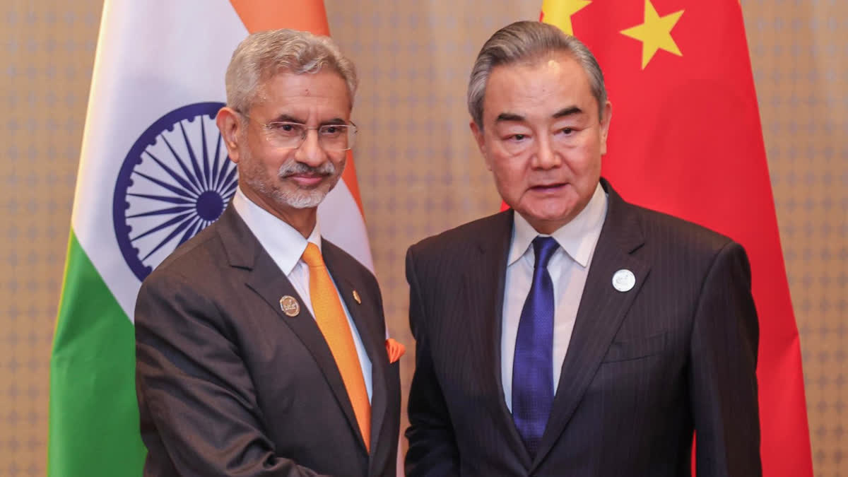 External Affairs Minister S Jaishankar meets Foreign Minister of China, Wang Yi on the sidelines of the 19th G-20 summit, in Rio de Janeiro on 19 Nov. 2024.