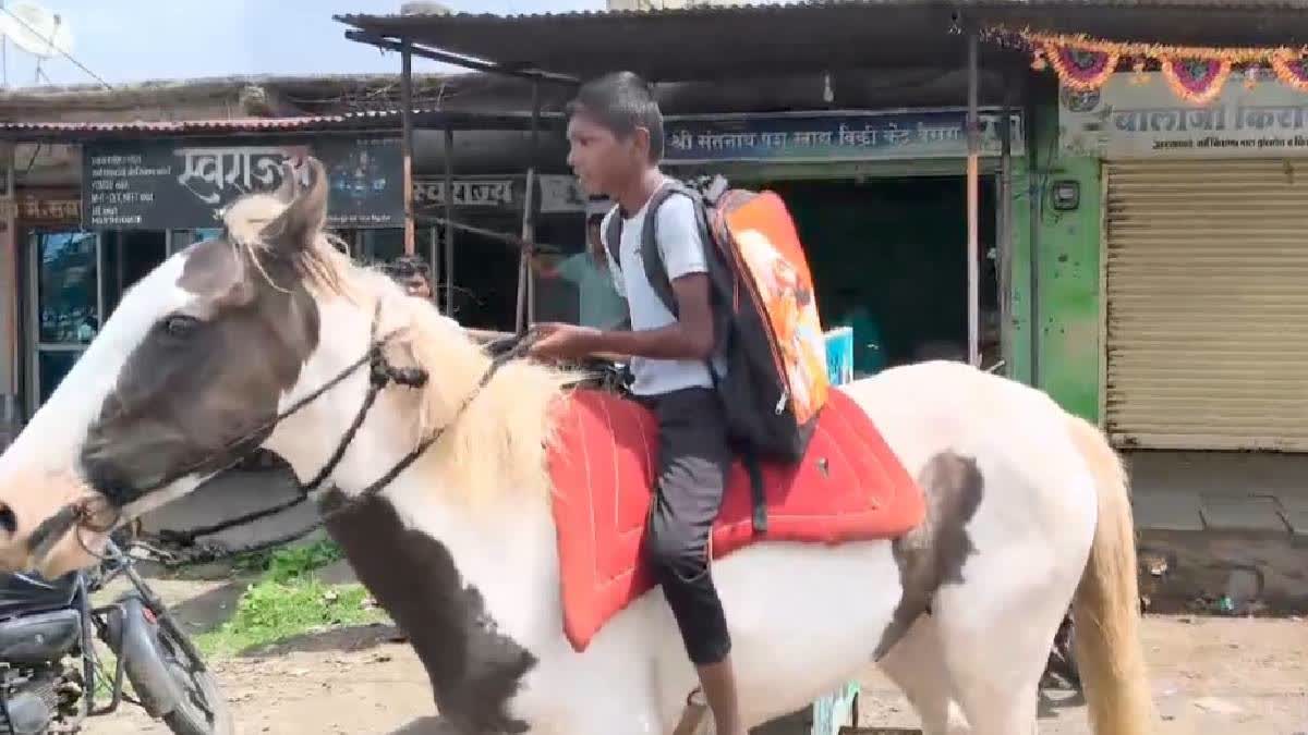 Meet Class 9 Solapur Boy Who Rides Horse To School