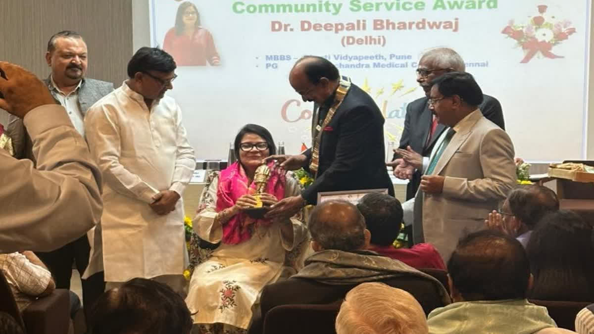 IMA Honours Lady Doctor From Delhi For Outstanding Community Service The Indian Medical Association (IMA) conferred the award of best doctor in community service on Dr Deepali Bhardwaj, who has been working for women through her social service organisation, Deepanjan Charitable Trust.