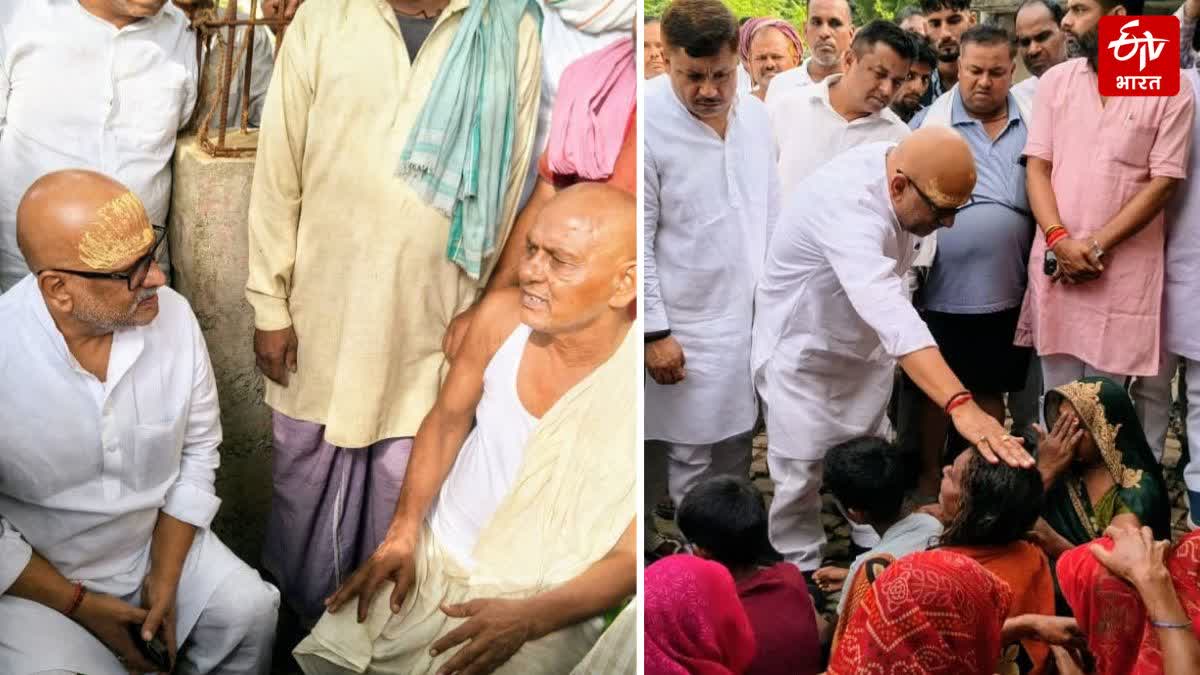अध्यक्ष अजय राय चंदौली सड़क हादसे में जान गंवाने वाले बलदेव यादव के परिजनों से की मुलाकात