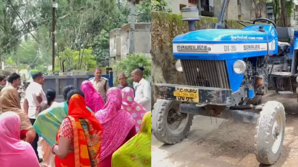 Innocent child buried under tractor
