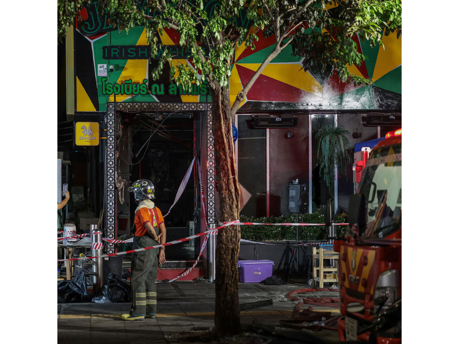 massive blaze at Bangkok's bar