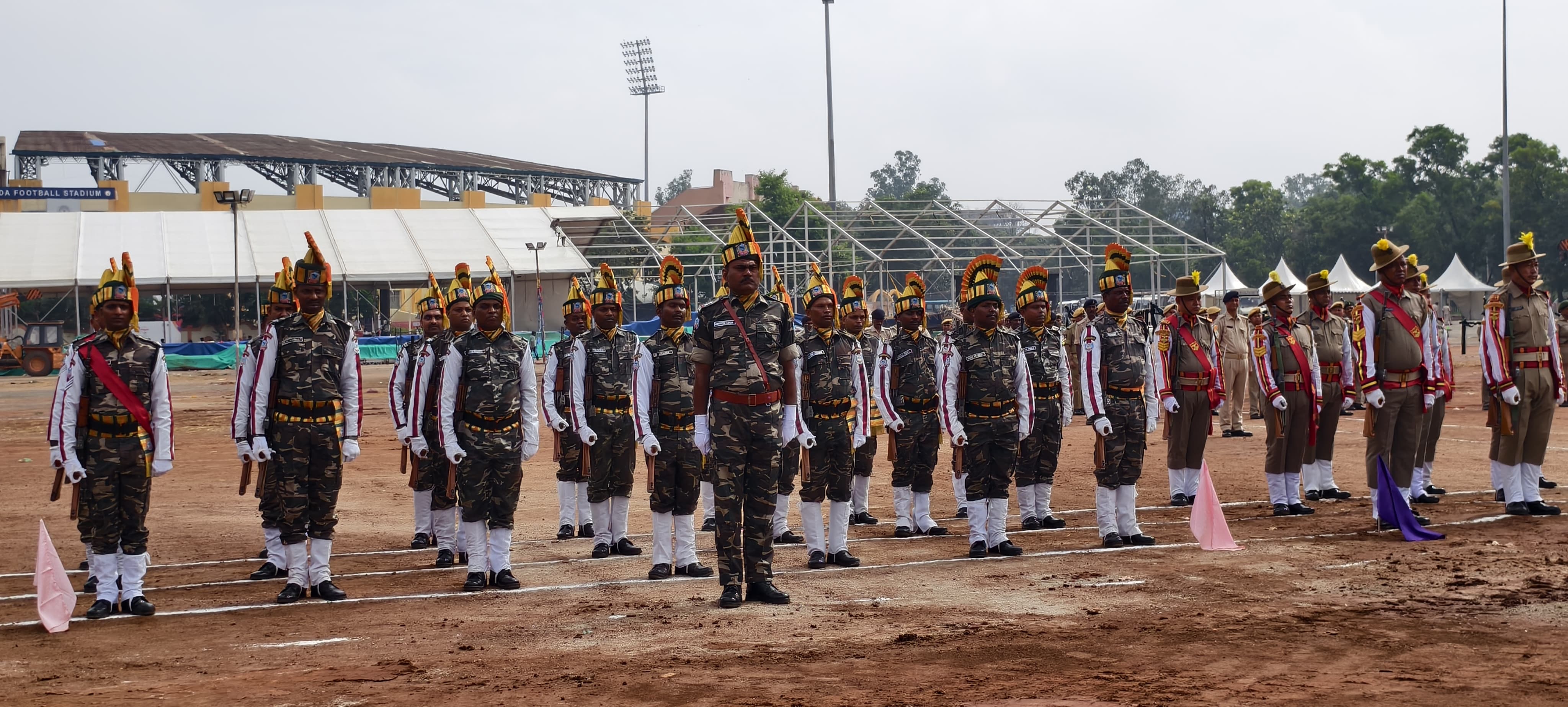 Full dress rehearsal for Independence Day at Morabadi, Ranchi
