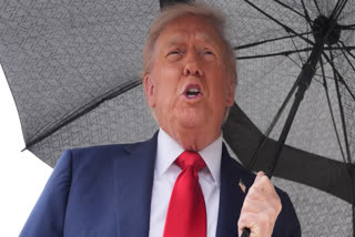 President Donald Trump speaks to reporters before boarding Air Force One, Sunday, Oct. 12, 2025, at Joint Base Andrews, Md., as he heads to the Middle East.