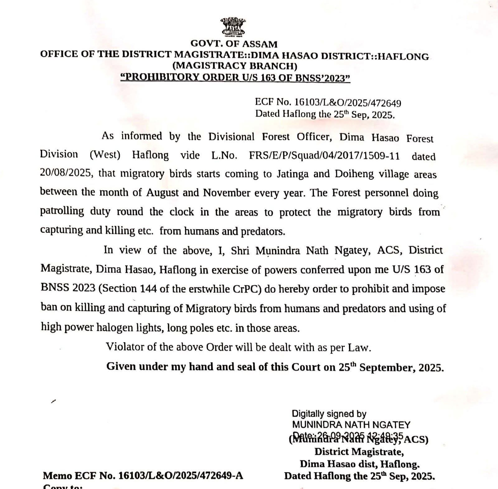 Jatinga bird death mystery