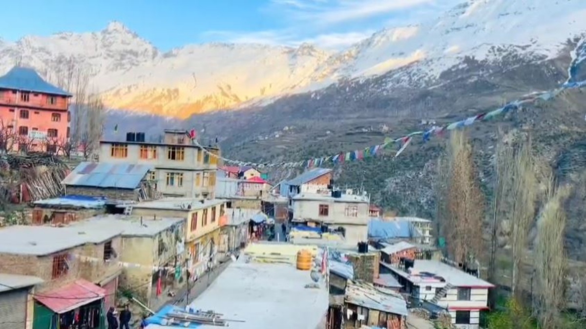लाहौल स्पीति के एक गांव का नजारा