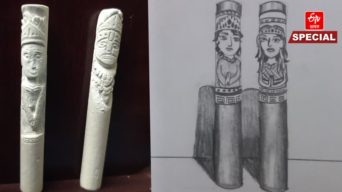 Student unique pencil sculptures in Golaghat