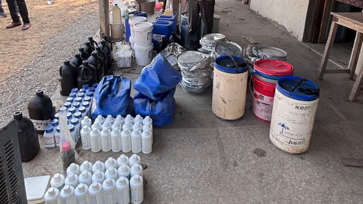 चित्तौड़गढ़ में बड़ी कार्रवाई: CBN ने ड्रग फैक्ट्री का भंडाफोड़ किया, 5.89  किलो मादक पदार्थ बरामद