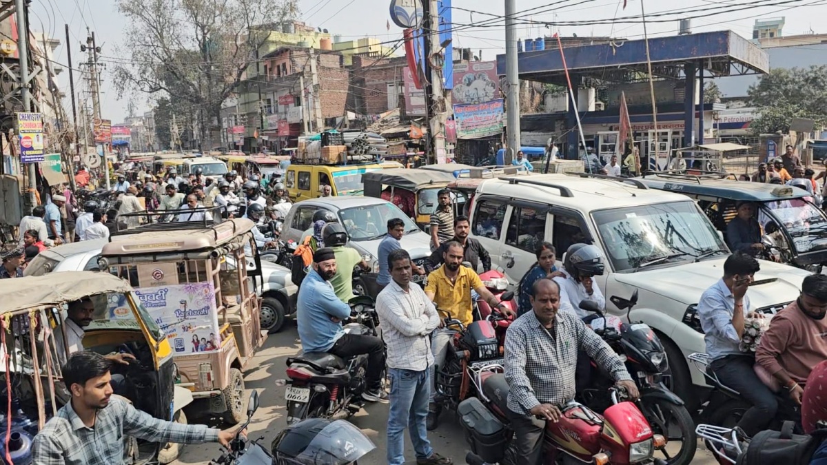 traffic jam In rohtas
