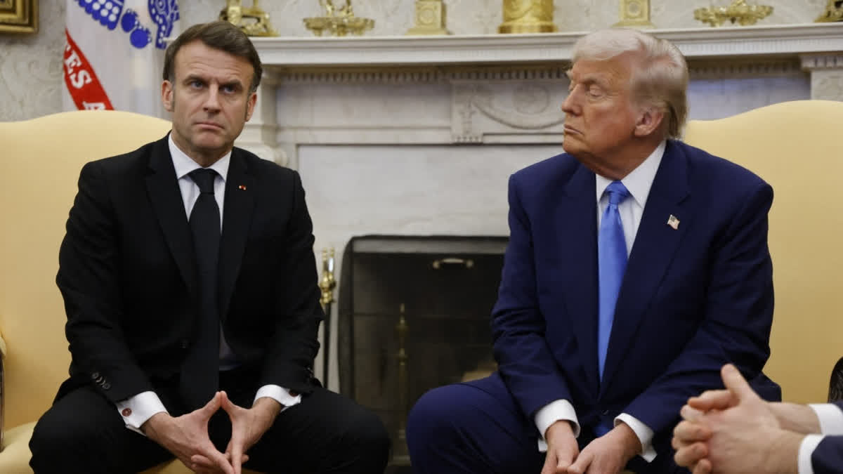 France's Macron Says Urged Trump, Iran President To Restart Talks Macron and Trump