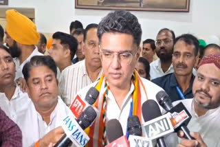 Sachin Pilot speaking to media