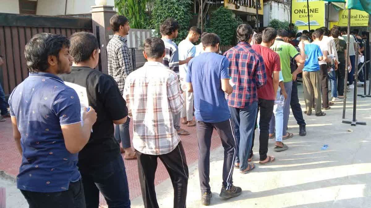 Candidates queue up outside a JoSAA Counselling centre