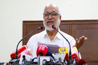 CPI(M) general secretary MA Baby speaks to the media in New Delhi on Tuesday.