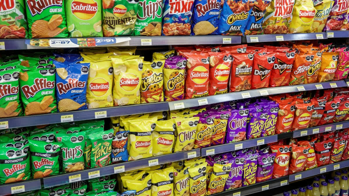 Chips in the supermarket aisle