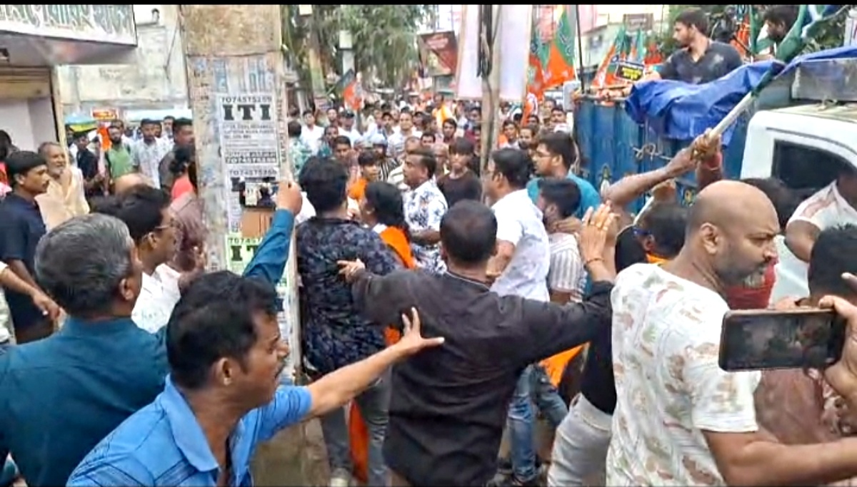 TMC BJP CLASH IN KANCHRAPARA