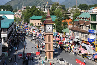 A view of the Lal Chowk, in Srinagar