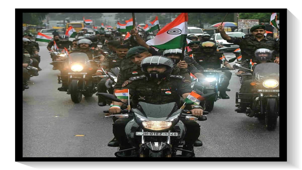 209 Cobra Battalion and CRPF Personnel took out Tiranga Yatra in Ranchi