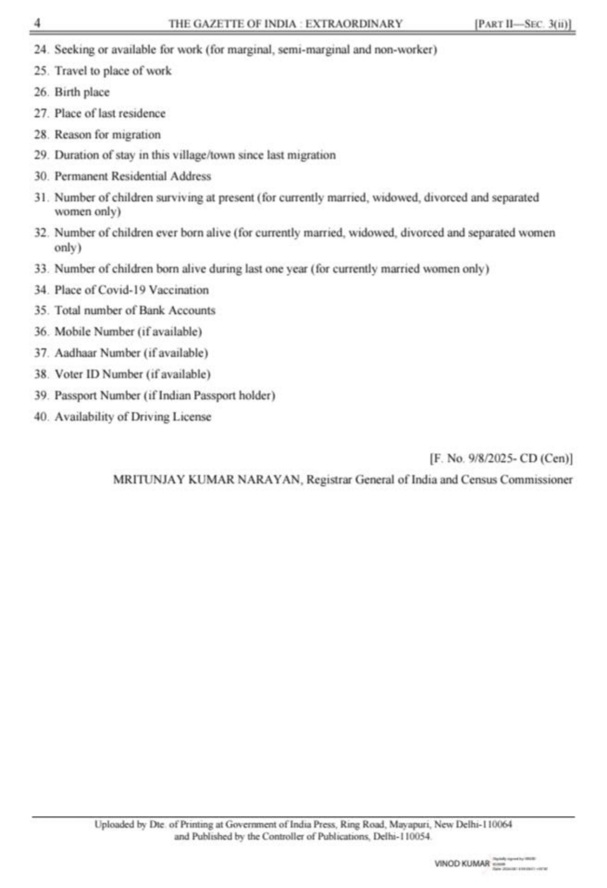 CENSUS 2027 RELEASES NOTIFICATION