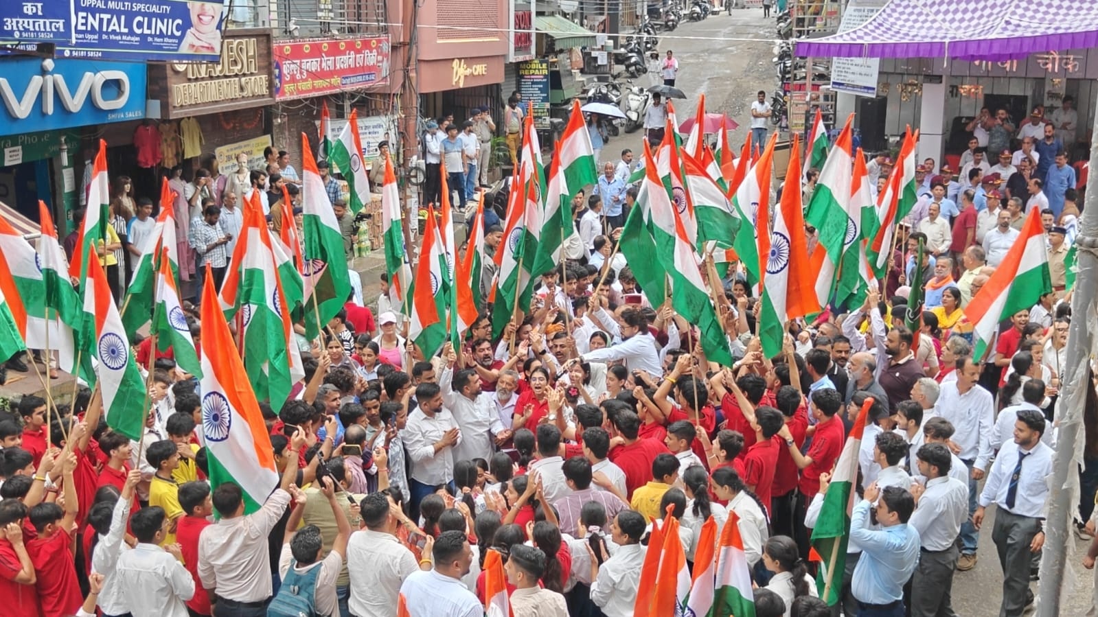 BJP Tiranga Yatra in Hamirpur