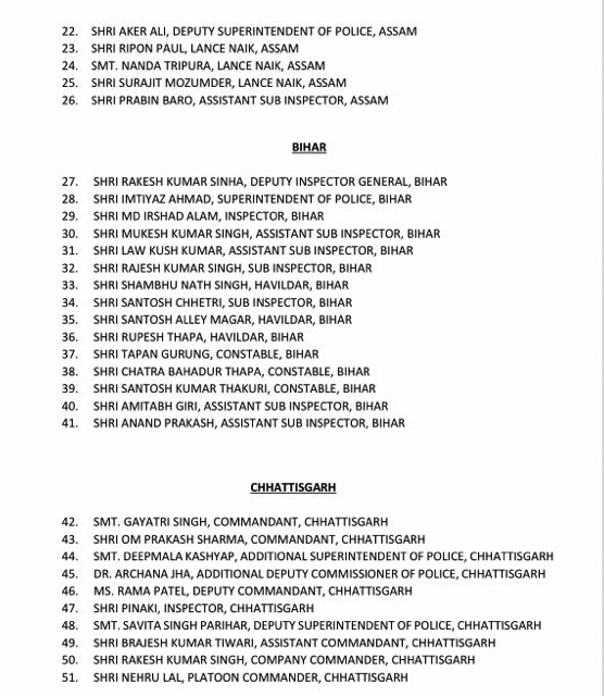 BIHAR POLICE MEDALS