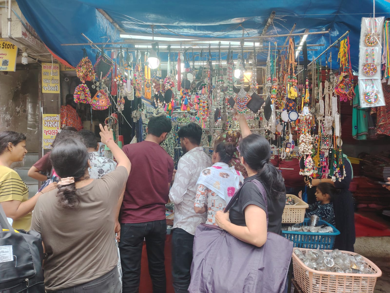 Navratri Shoppers Throng Rani Ka Hazira Market In Ahmedabad For Jewellery And Dresses