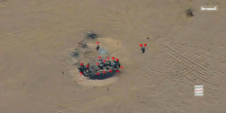 Houthis Say Drones Targeting Saudi-Backed Forces in Yemen Aerial images show 'Rajum' drone strikes targeting Saudi-backed troops and military vehicles across several fronts in Yemen.