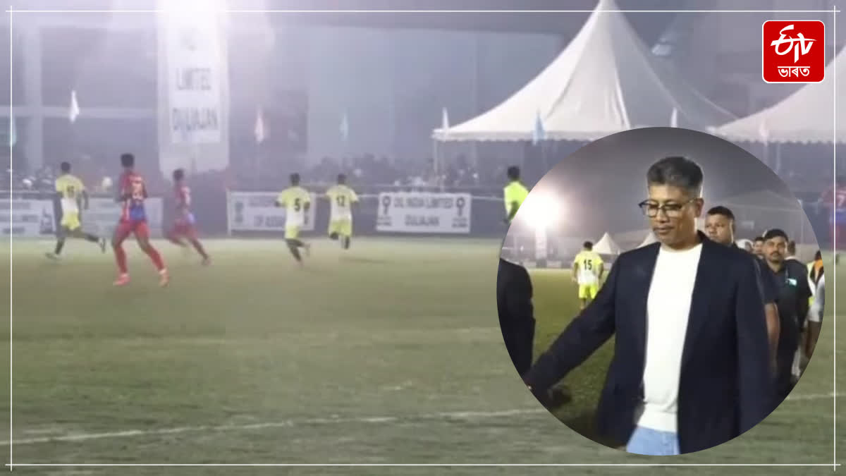 Minister Piyush Hazarika enjoyed the Tochen Bora Memorial Football Tournament