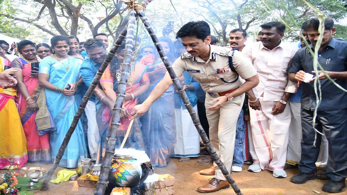 'ஆயுதப்படை பிரிவு காவலர்களின் பணி சவால் நிறைந்தது' - பொங்கல் விழாவில் காவல் ஆணையர் அருண் பேச்சு