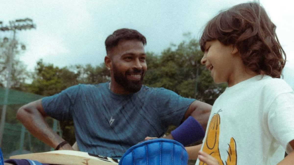 Hardik Pandya's son Agastya stunned Mumbai Indians' Tilak Varma in a beautiful show of sportsmanship.