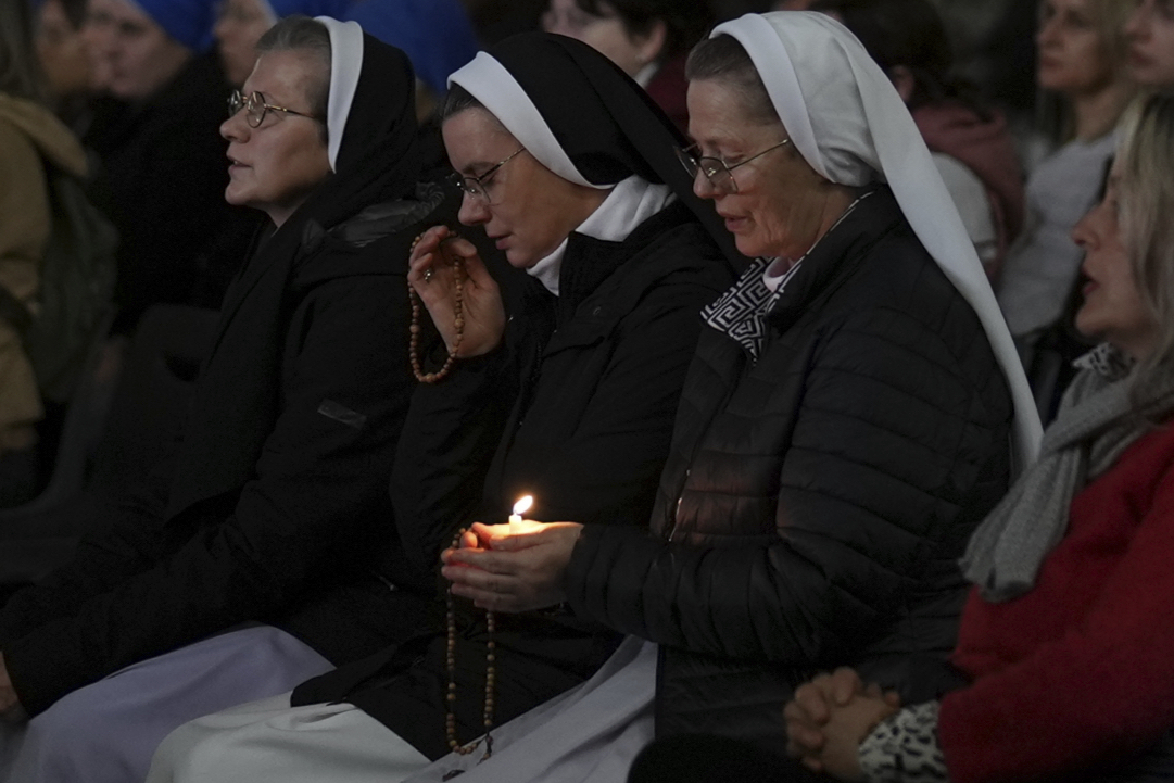 On March 14 , Pope marked his one month in the hospital. Vatican announces it will cease issuing morning updates about the pope's rest overnight and will issue fewer medical bulletins in a sign of the continuing improvements in the pope's medical condition.