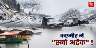 कश्मीर में बर्फबारी