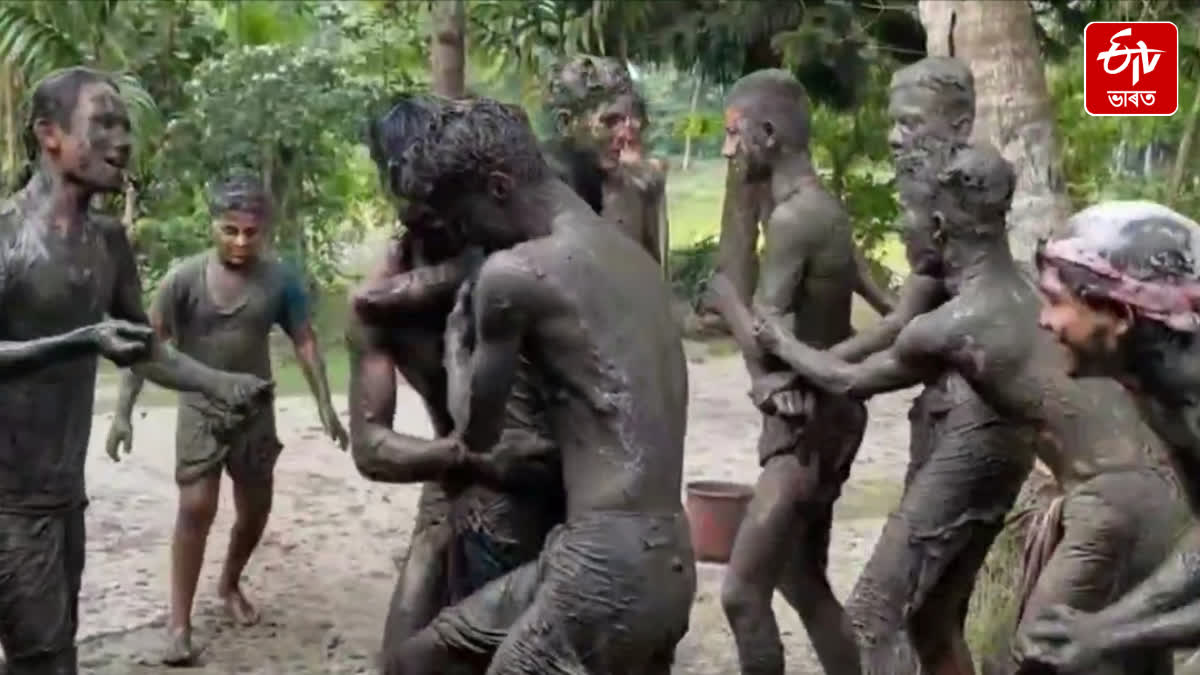 372-year-old traditional bokakhel at Sri Sri Auniati Satra in Majuli