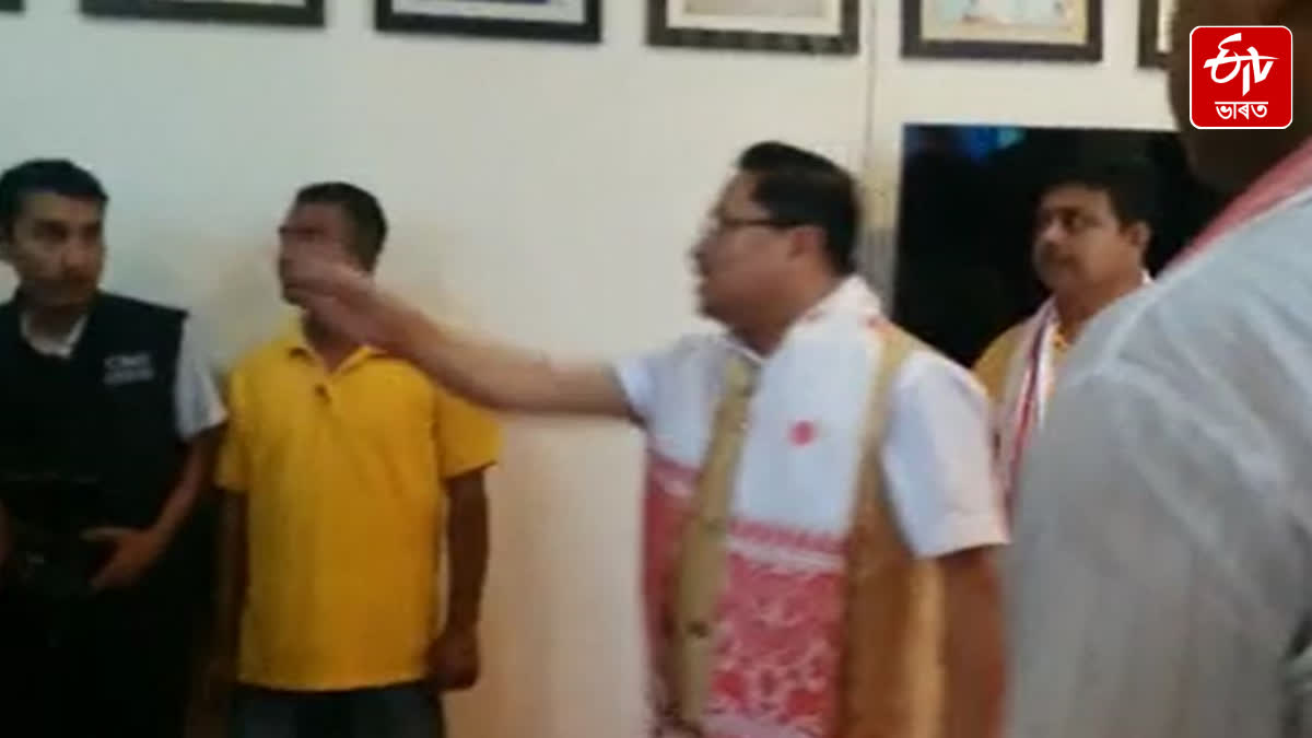 Video of state BJP president Dilip Saikia's anger over minister Jayant Mallabaruah goes viral