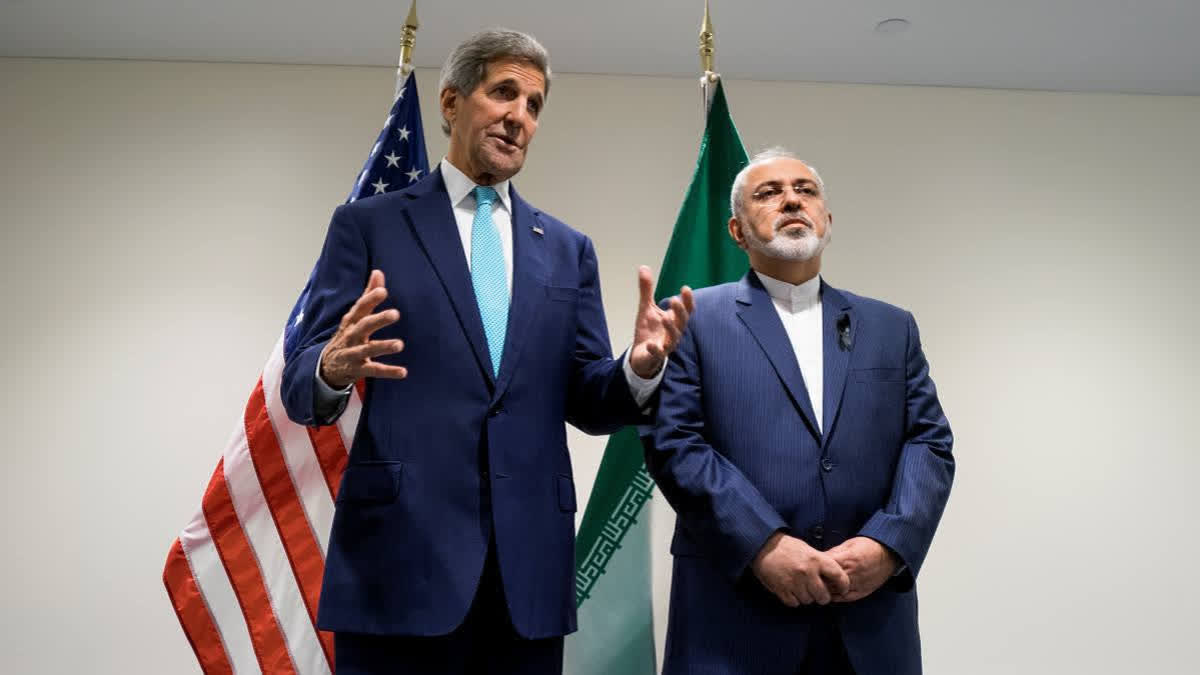 File Photo: US Secretary of State John Kerry, left, speaks during a meeting with Iranian Foreign Minister Mohammad Javad Zarif