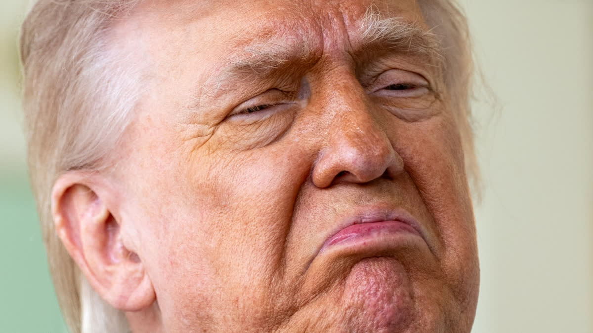 President Donald Trump speaks with reporters outside the Oval Office of the White House, Monday, April 13, 2026, in Washington.