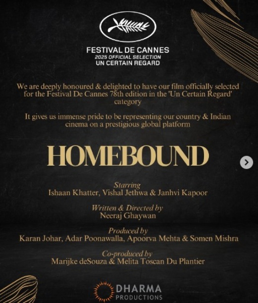 Filmmaker Neeraj Ghaywan's Homebound