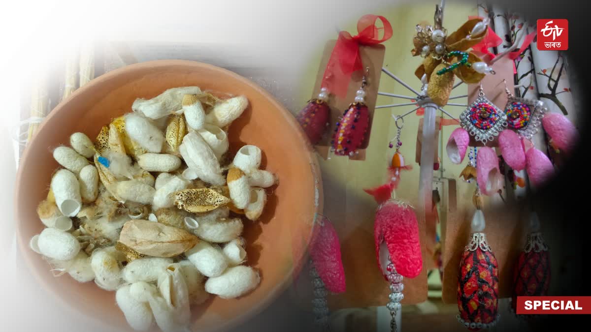 jewelry from silk cocoons