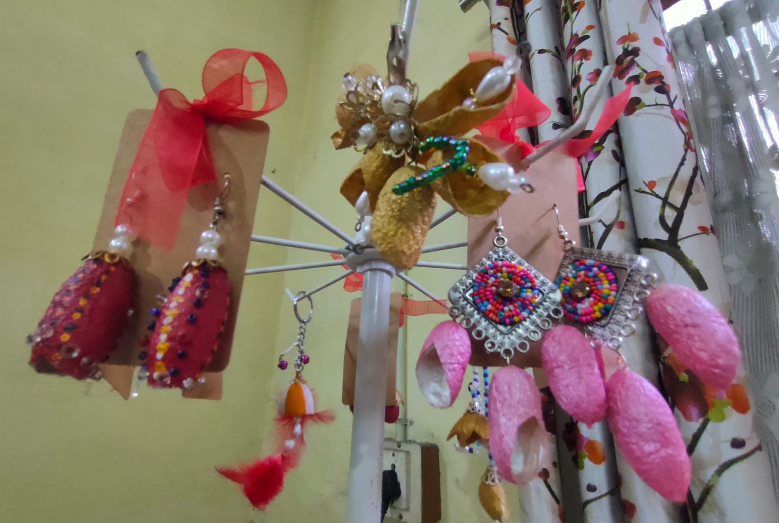 jewelry from silk cocoons