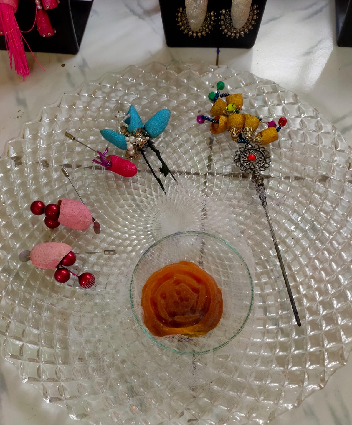 jewelry from silk cocoons