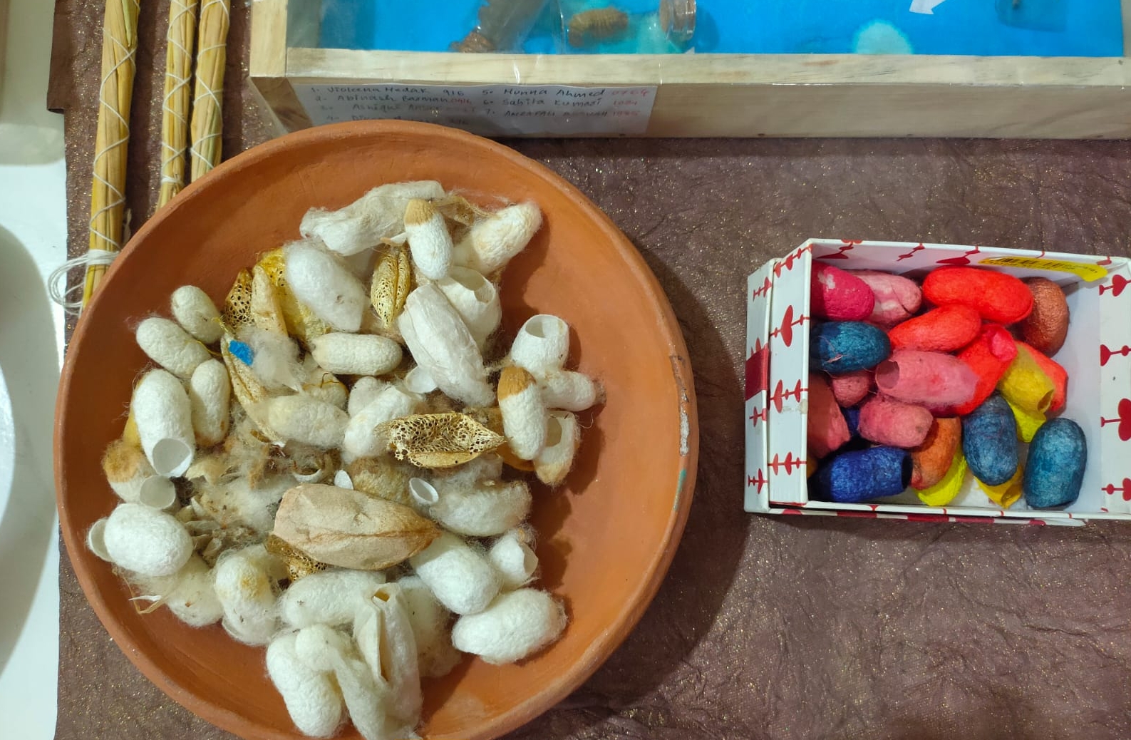 jewelry from silk cocoons