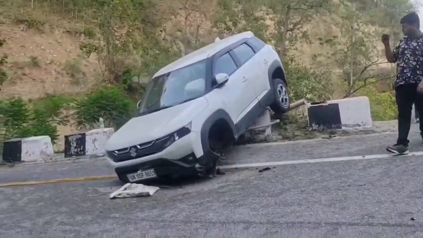 Car accident on Lohaghat-Ghat